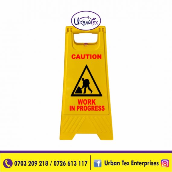 Cleaning in progress caution stand