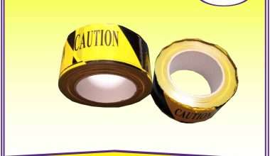 Black and Yellow Barricading Tape