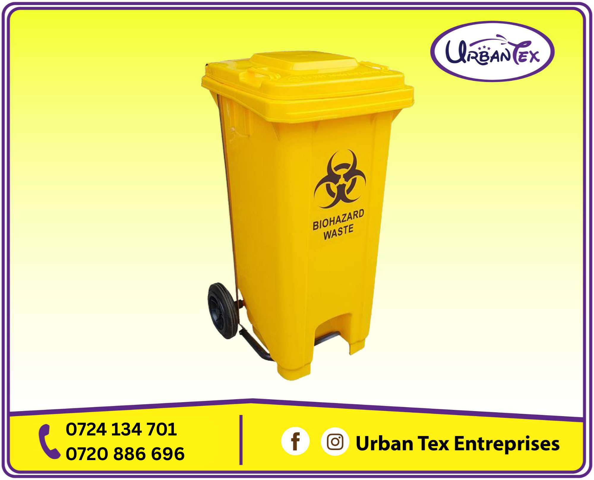Biohazard Step Pedal Waste Bin for sale in nairobi kenya
