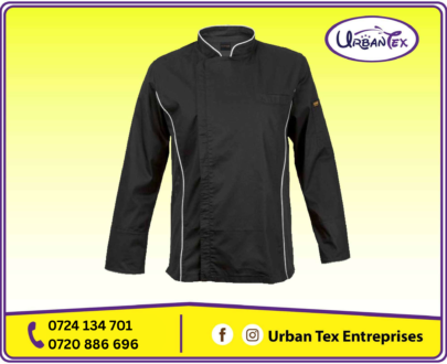 Black Cotton Chef Jacket for sale in nairobi kenya
