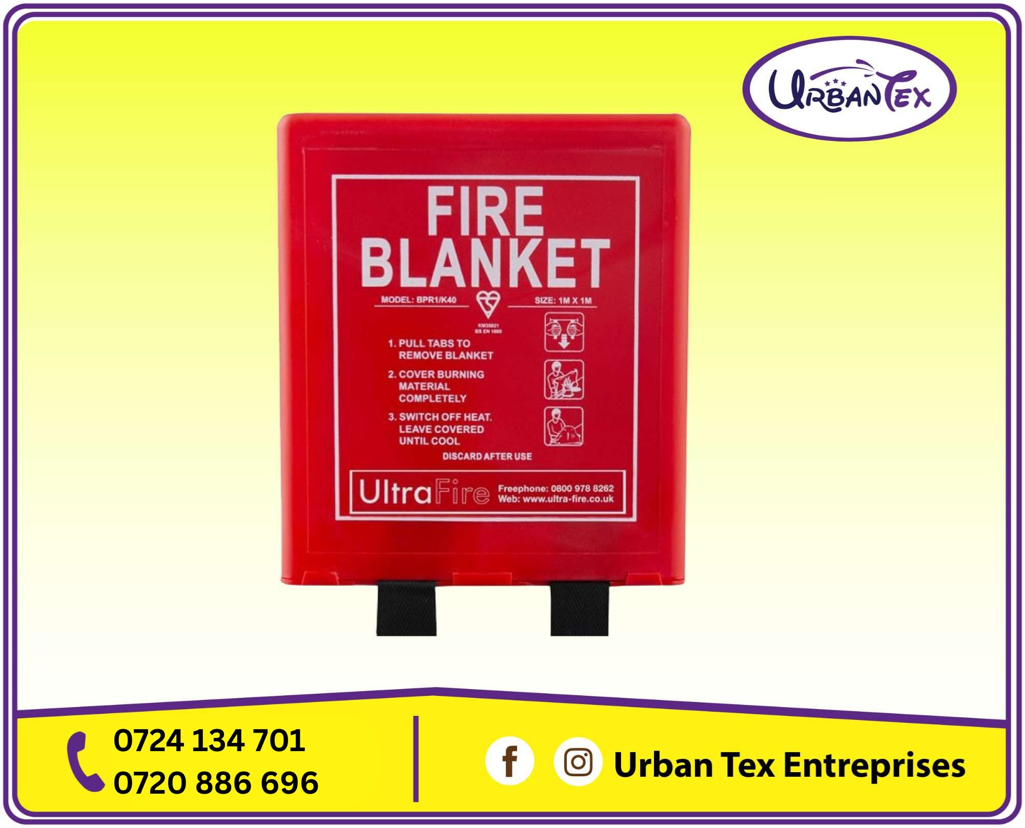 Emergency Fire Blanket 1.8M 1.8M for sale in nairobi kenya
