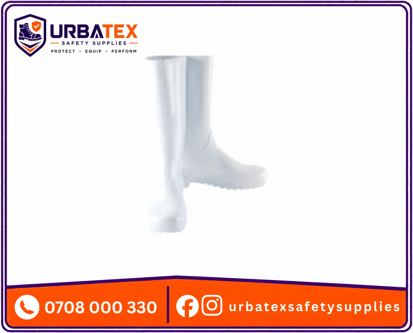 07 white light duty gumboots kenya