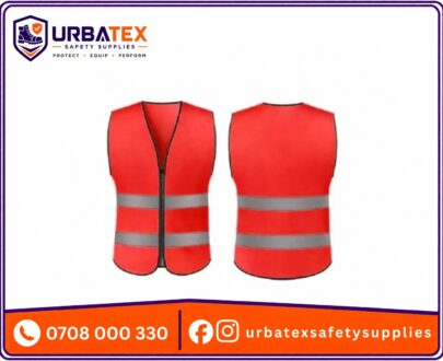 180 GSM Black Reflective Vest (Executive) — 360° Hi-Vis, Zipper, ID & Radio Pockets | Nairobi & Kenya