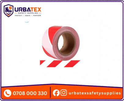 500-Meter Red and White Barrier Tape – High Visibility Safety Tape for Construction & Crowd Control
