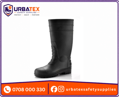 DELTOE S4 SRC Black Steel Toe Safety Gumboots (PVC, 15")
