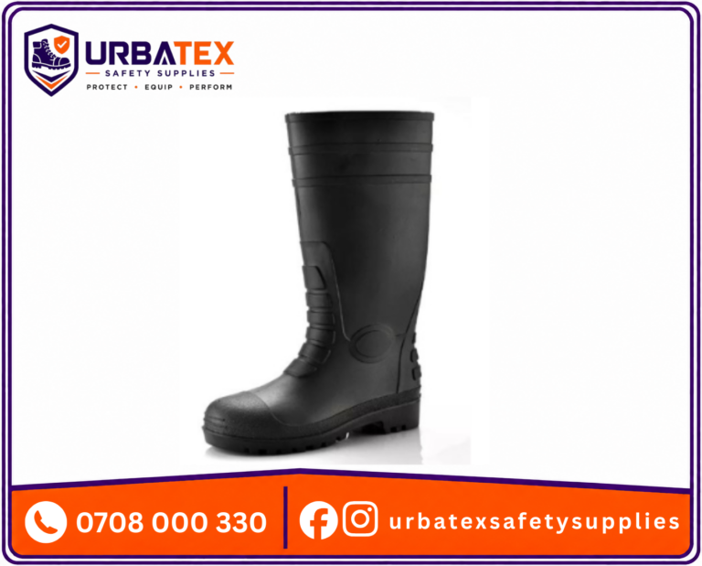DELTOE S4 SRC Black Steel Toe Safety Gumboots (PVC, 15″)