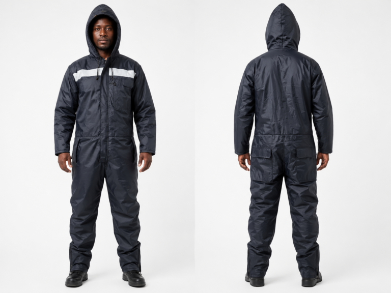 Warm Quilted Hooded Cold Storage Coverall