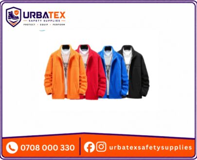 Adult Black Fleece Jacket – Heavy Warm Layer for Nairobi Mornings (Full-Zip)