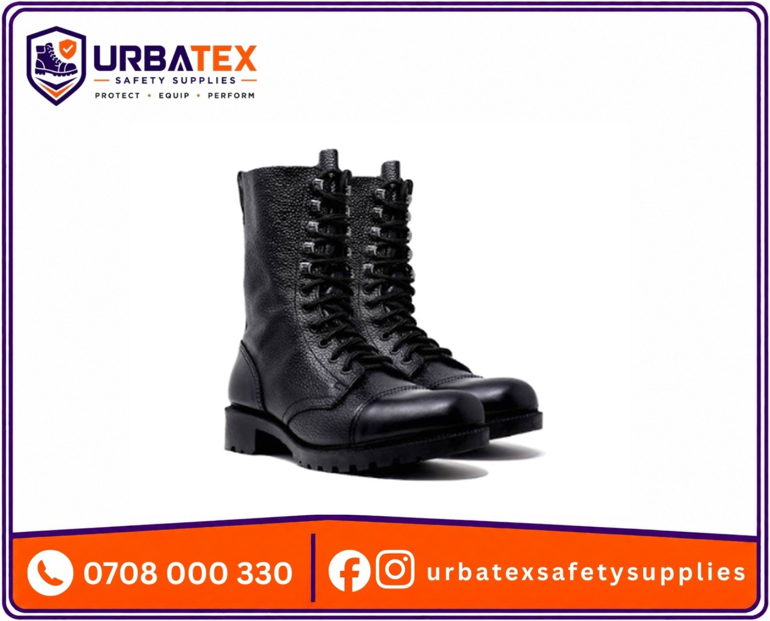 black ace combat military boots kenya
