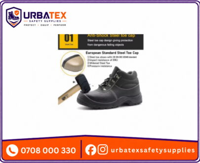 Black Leather Steel Toe Anti Puncture Vaultex Safety Shoes for Construction