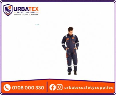 Black Reflective Polytwill Cargo Overall – 380 GSM Workwear With Reflective Strips