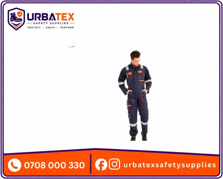 Black Reflective Polytwill Cargo Overall – 380 GSM Workwear With Reflective Strips
