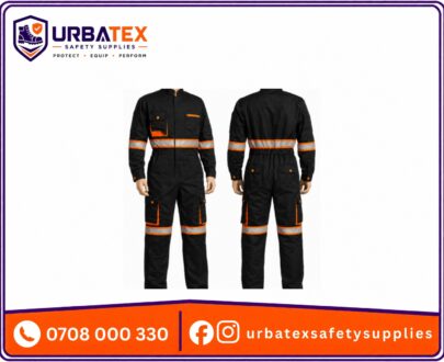 Brown Reflective Polytwill Cargo Overall – 380 GSM Workwear With Reflective Strips