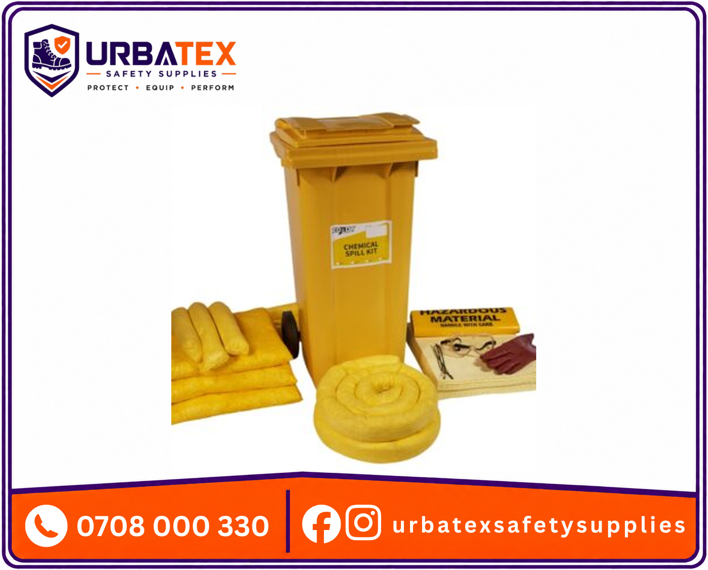 chemical spill kit in nairobi kenya premium hazardous material spill response 80 liters urbatex safety supplies kenya