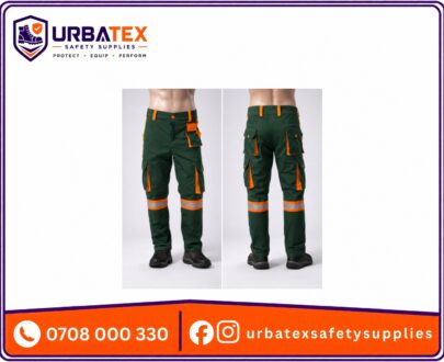 Custom Industrial Cargo Trousers Kenya in Twill Fabric with Knee Guard Area and Optional Reflective Trim