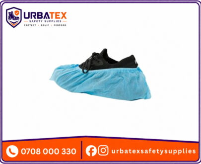 Disposable PP Shoe Covers 35 GSM (Water-Resistant, Blue) — Pack of 100