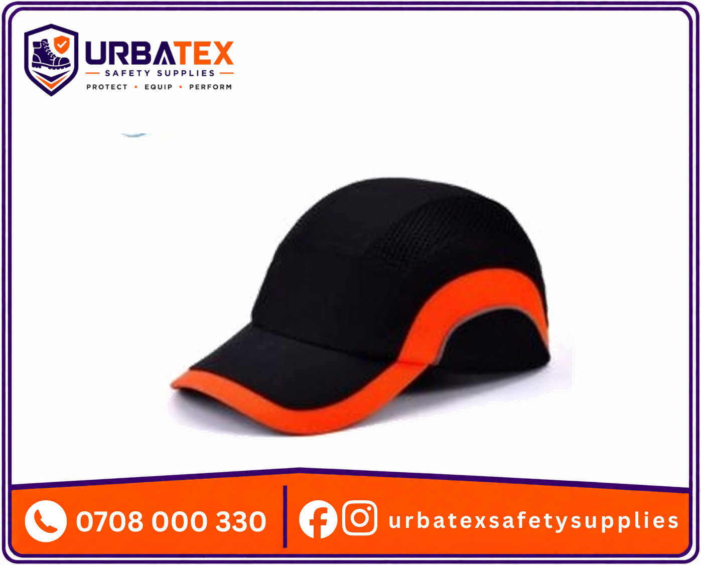 en 812 orange safety bump cap kenya adjustable low profile head protection urbatex safety supplies kenya