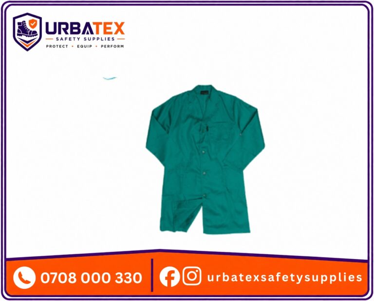 Green Twill Dust Coat – Long-Length Protective Coat with Back Vent