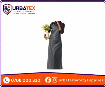 Grey PVC Waterproof Apron – Full Length Industrial Splash Protection Apron