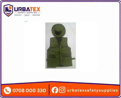 Jungle Green Twill Mission Jacket with Hat – Multi-Pocket Field Jacket (Nairobi & Kenya Delivery)