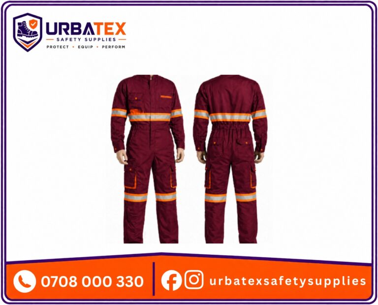 Navy Blue Reflective Polytwill Cargo Overall – 380 GSM Twill Workwear With Reflective Strips