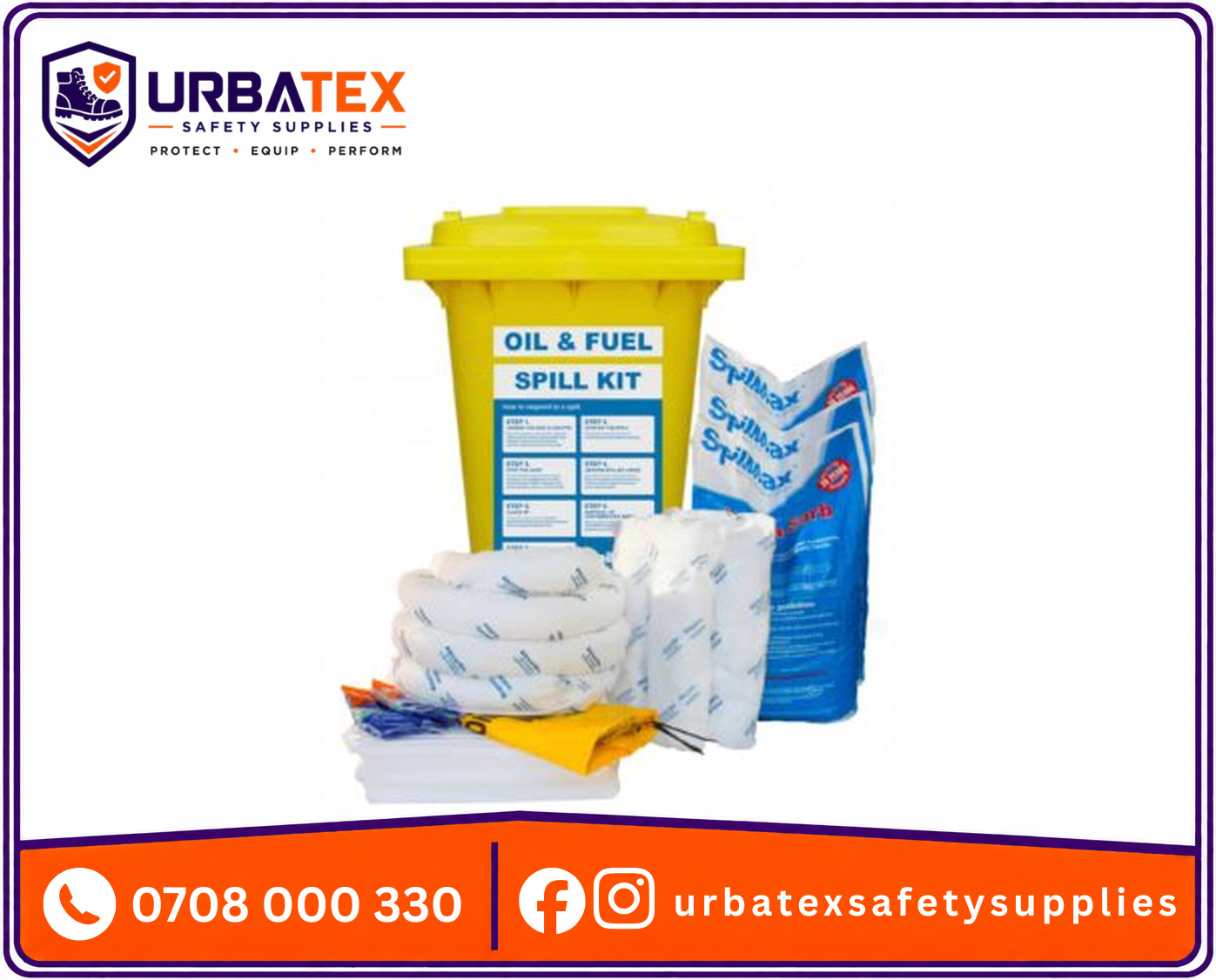 oil and fuel spill kit 240 liters in kenya high capacity spill control for demanding sites urbatex safety supplies kenya