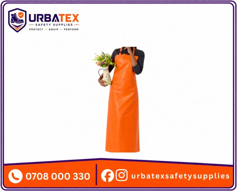 Orange PVC Waterproof Apron – Full Length Industrial Splash Protection Apron