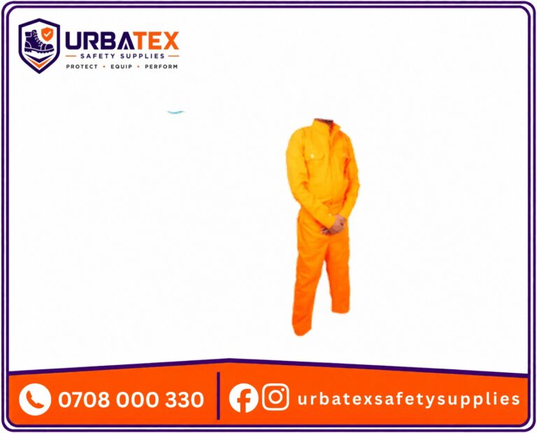 Plain Orange Tetrex Polyester Overalls (Kenya)
