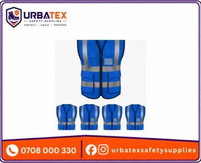 Royal Blue 180 GSM Pocket Reflector Vest – Heavy Duty High Visibility Safety Vest