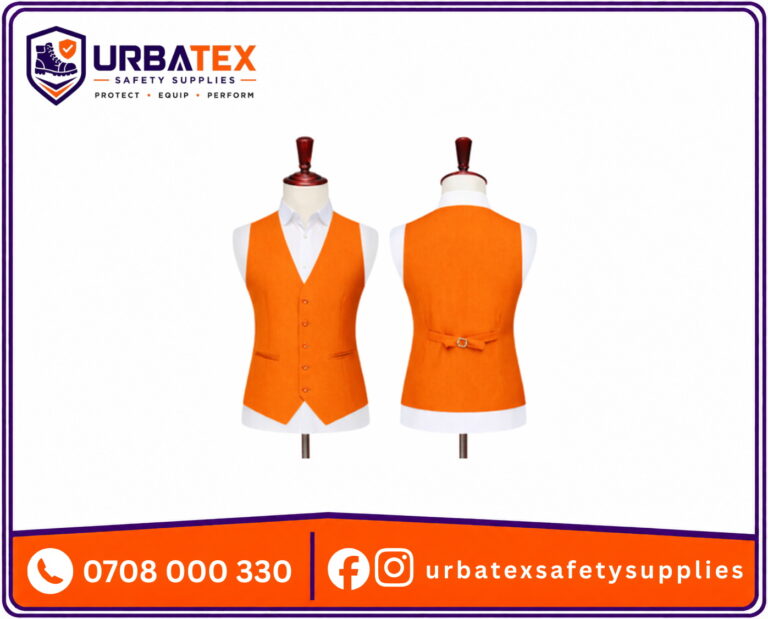 Unisex Waiter Waistcoat Kenya for Smart Hotel, Restaurant and Front-of-House Service Uniforms