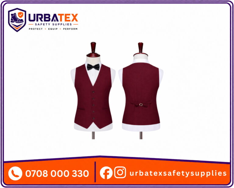 Waiter Waistcoat Kenya for Smart Hotel, Restaurant and Front-of-House Service Uniforms