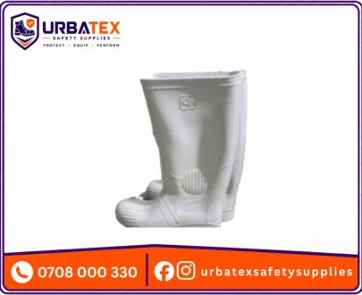 White heavy-duty gumboot