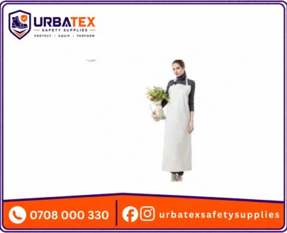 White PVC Waterproof Apron Nairobi — Hygienic Tarpaulin Apron for Kitchens & Healthcare