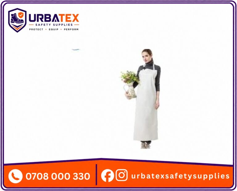 White PVC Waterproof Apron Nairobi — Hygienic Tarpaulin Apron for Kitchens & Healthcare