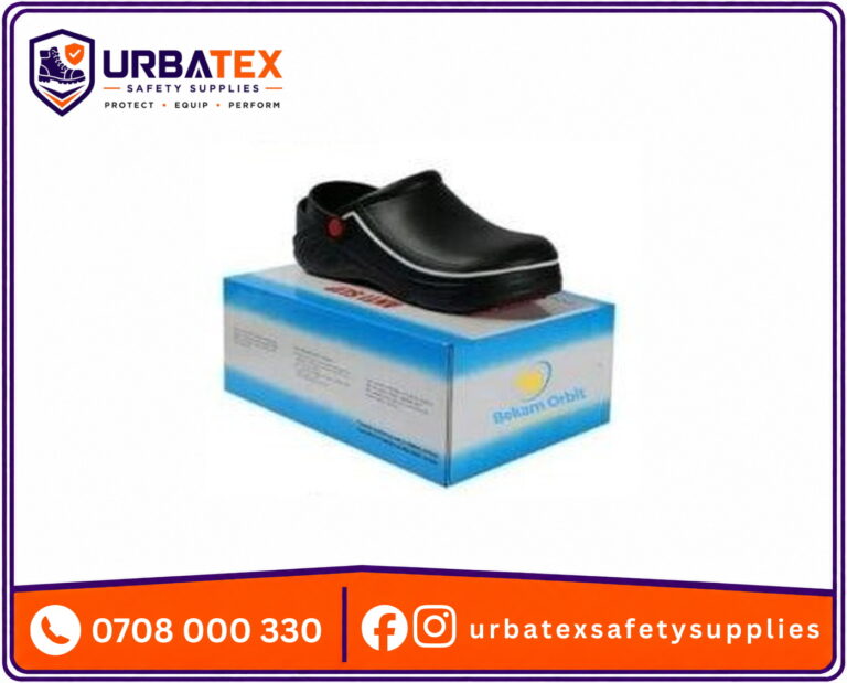 women and men chef safety clogs-black/white