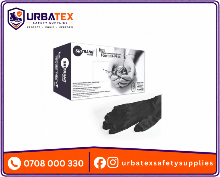 100PC Disposable Black Nitrile Gloves – Durable Kitchen, Mechanic, Cleaning & Hair Coloring Gloves in Nairobi, Kenya