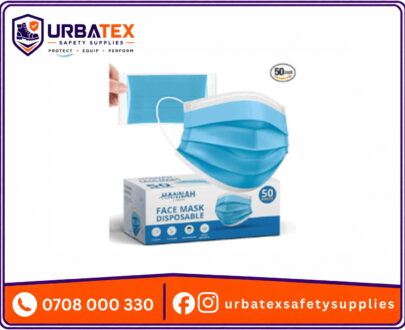 3 Ply Safety Face Masks (50pcs) – Blue, Breathable Non-Woven | Nairobi & Kenya