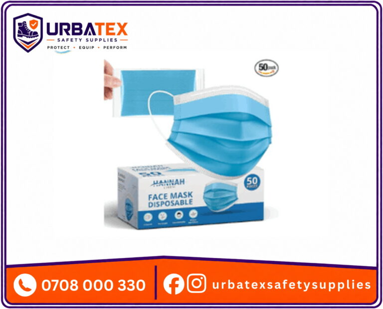 3 Ply Safety Face Masks (50pcs) – Blue, Breathable Non-Woven | Nairobi & Kenya