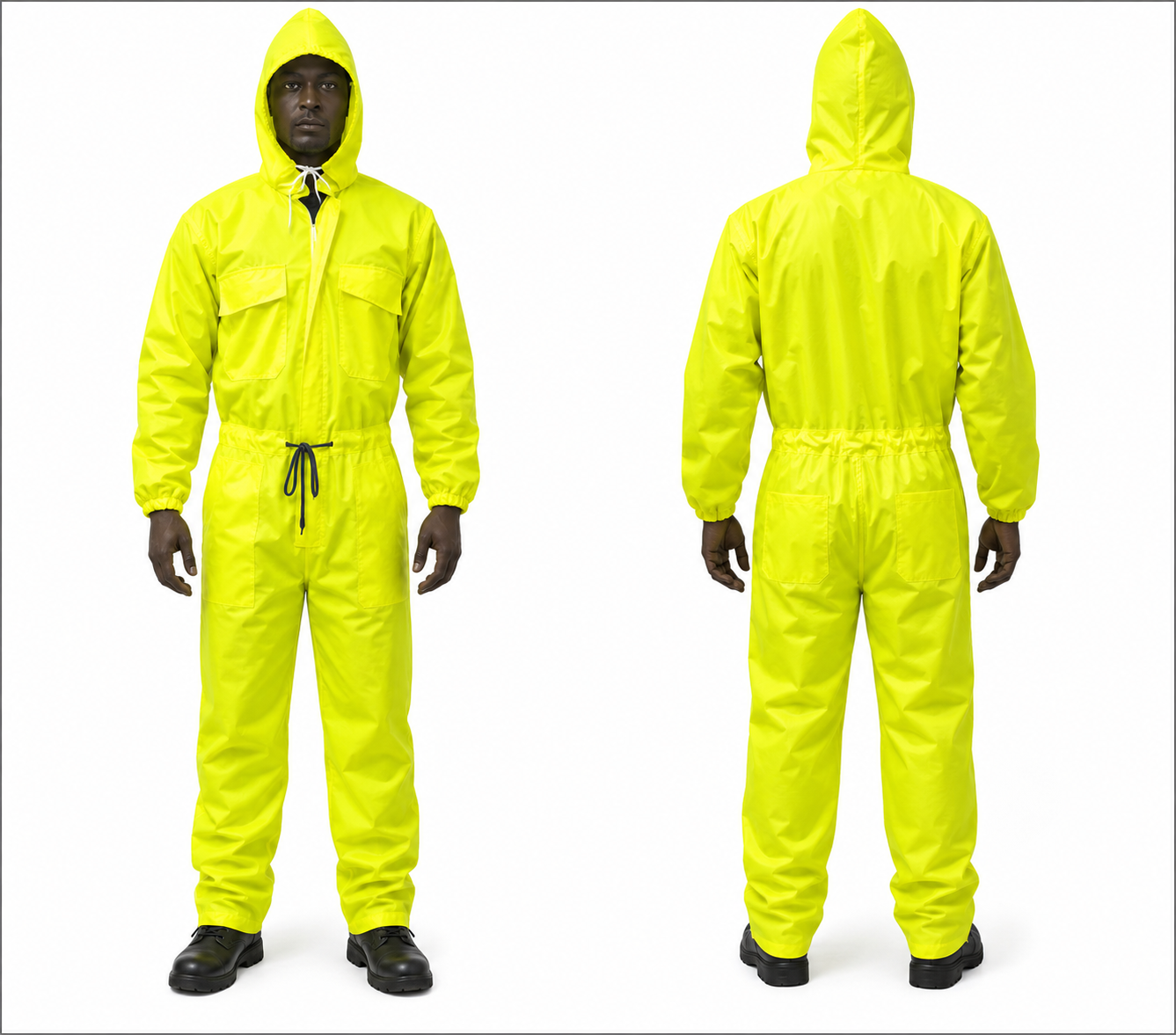 Lime Green Nylon Rain Coverall Kenya