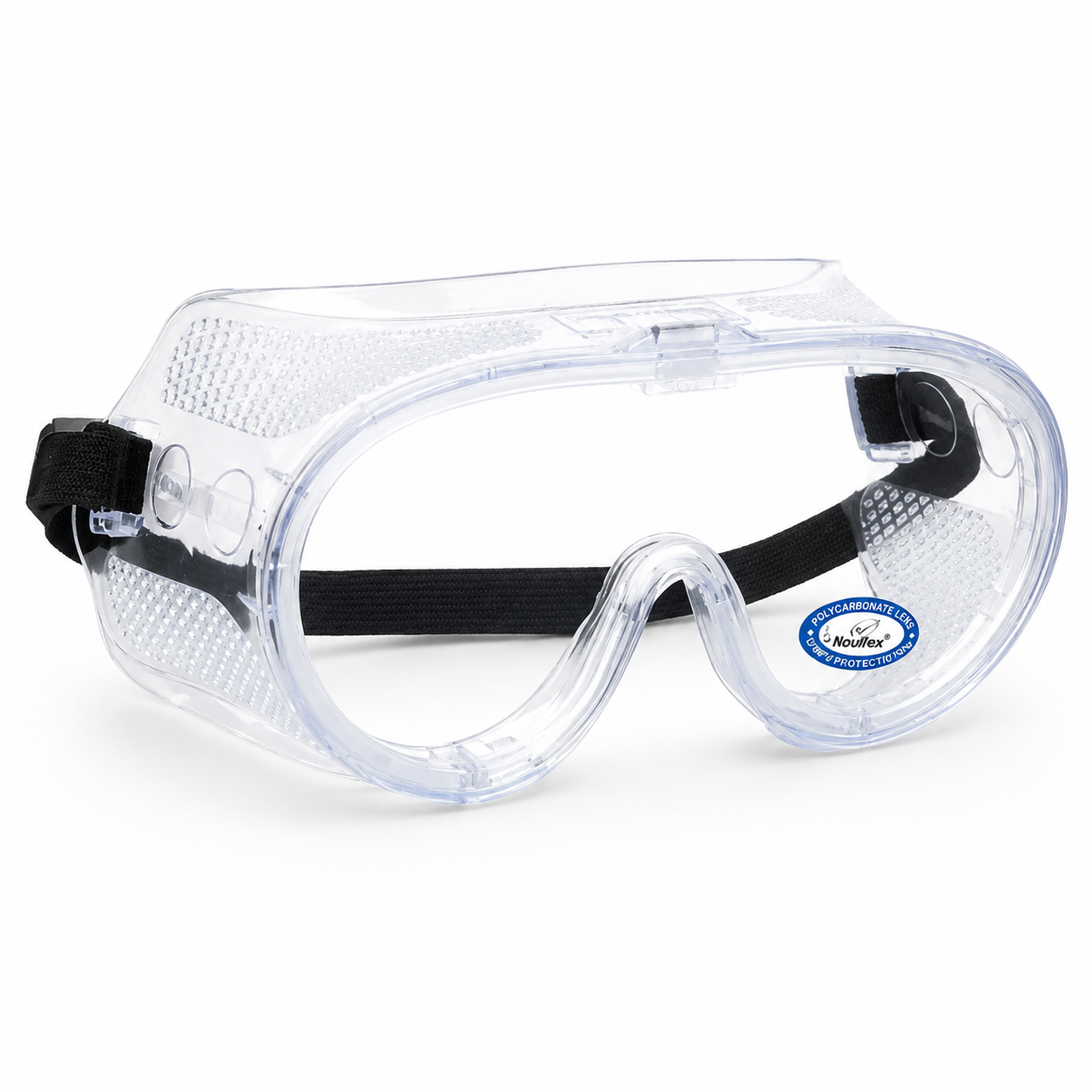 Vaultex V309 safety goggles with clear anti-scratch polycarbonate lens and adjustable elastic strap in Kenya