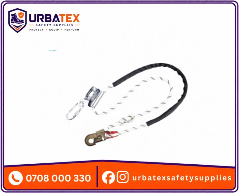 Adjustable Work Positioning Webbing Lanyard – 1.2 to 2m Polyester Safety Lanyard