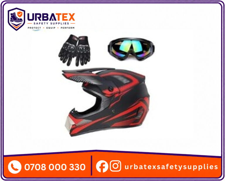 Adult Motocross Helmet Set with Goggles, Gloves & Mask – DOT/ECE Certified (Kenya)