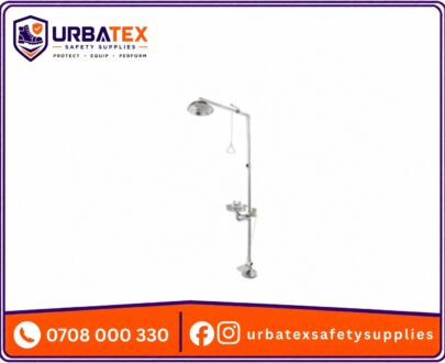 ANSI Z358.1-2014 Emergency Eyewash Station Kenya – 304 Stainless Steel Foot Pedal Safety Shower (Silver)