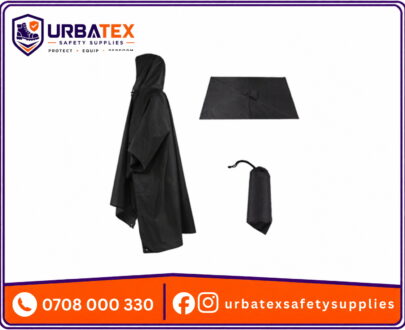 Black Waterproof Rain Poncho – 190T Nylon Lightweight Professional Raincoat Kenya