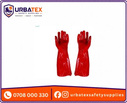 chemical resistant red pvc gauntlet urbatex safety supplies kenya