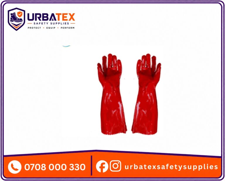 Chemical Resistant Red PVC Gauntlet