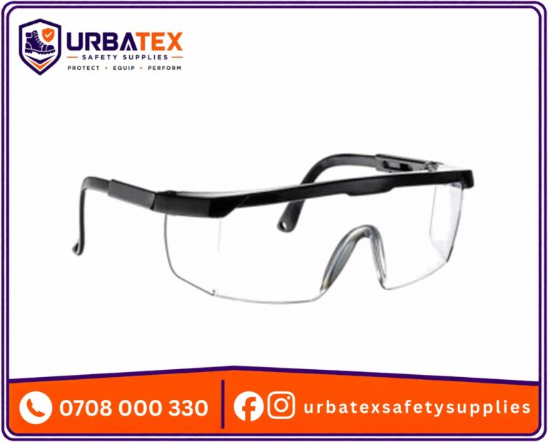 Clear Lens Safety Spectacles – Protecta EN166 Eyewear (Medium, Black Frame)