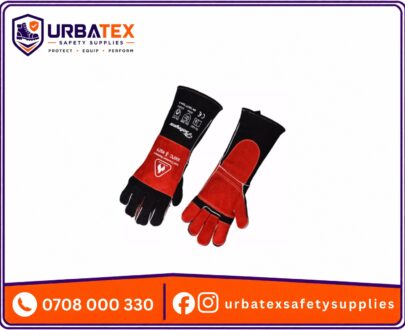 Colour-Coded 14″ Leather Welding Gloves S4 (AB Grade) – Black/Yellow/Blue/Grey, Nairobi & Kenya