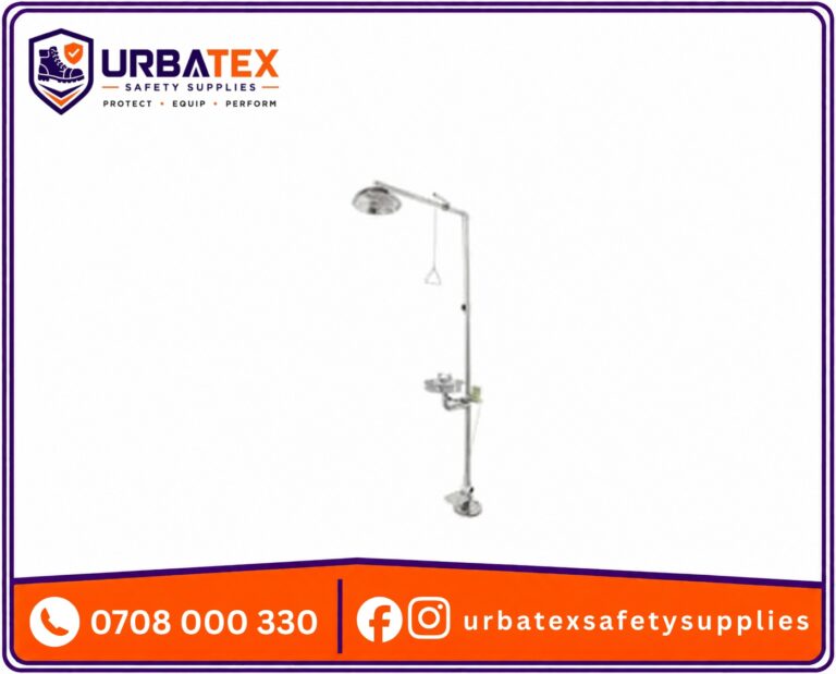Foot Pedal Emergency Shower Station Nairobi – 304 Stainless Steel Eyewash & Safety Shower (Silver)