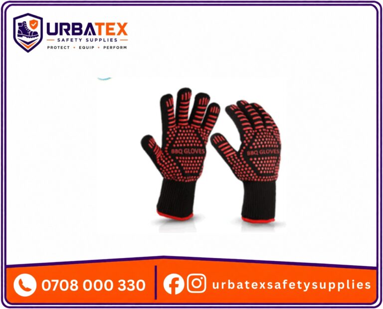 Heat Resistant Oven Gloves with DuPont Nomex & Silicone Coating — EN407 Certified for Extreme Heat Protection in Kenya.